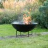 Iron Fire Pit Bowl With Cross Base