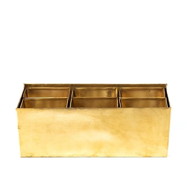 Brass Tray With 6 Brass Grow Pods - Image 5