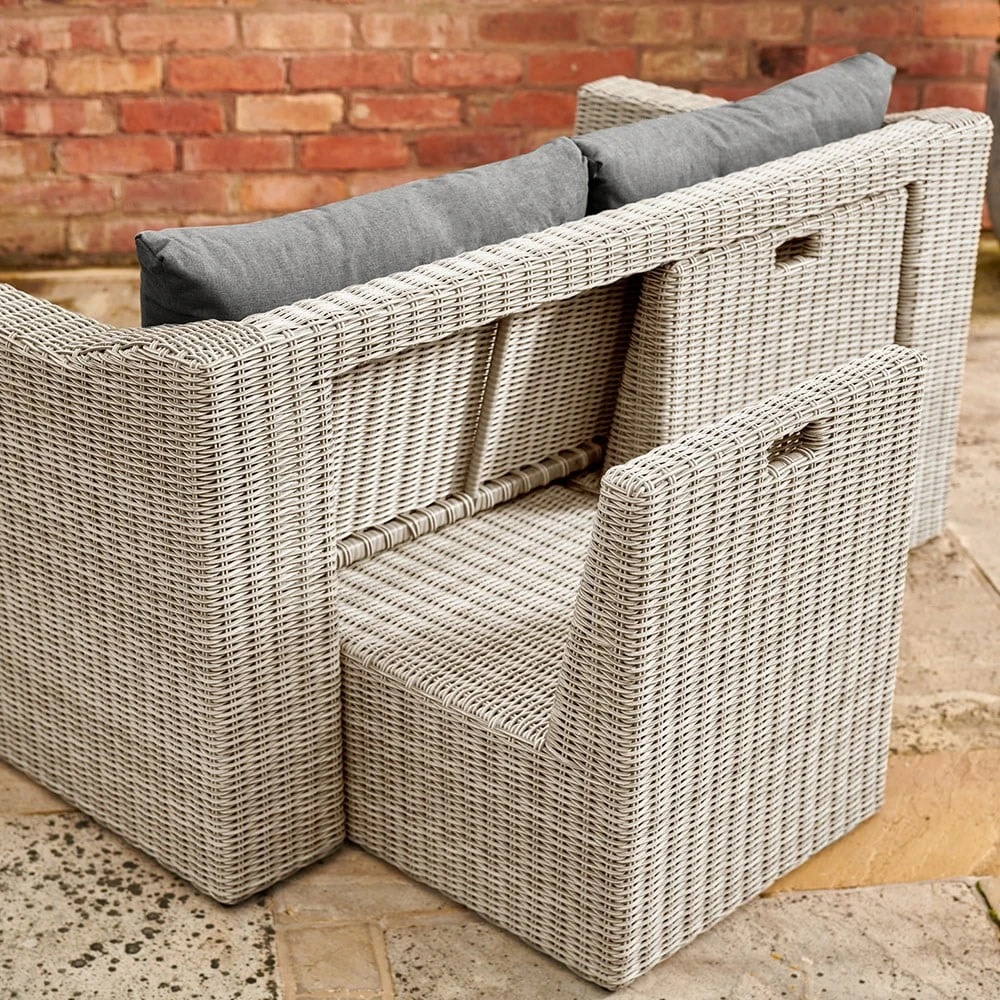 Lounge Set With Storage And Grey Cushions - Image 4