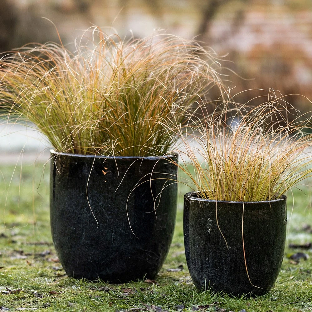 Glazed Ceramic Pot - Misty Black - Image 5