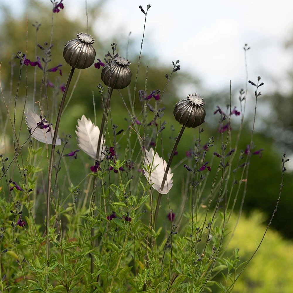 Poppy Seed Head Stake - Large Seed Head - Image 5