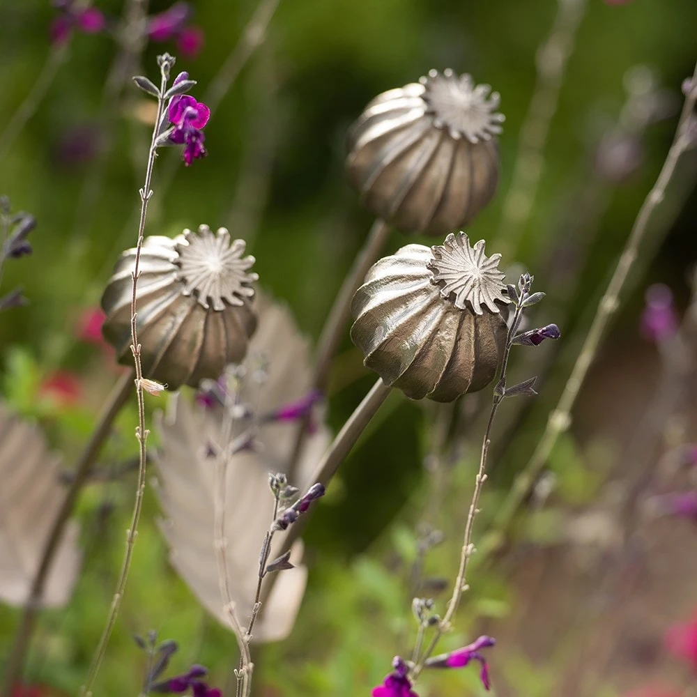 Poppy Seed Head Stake - Large Seed Head - Image 8