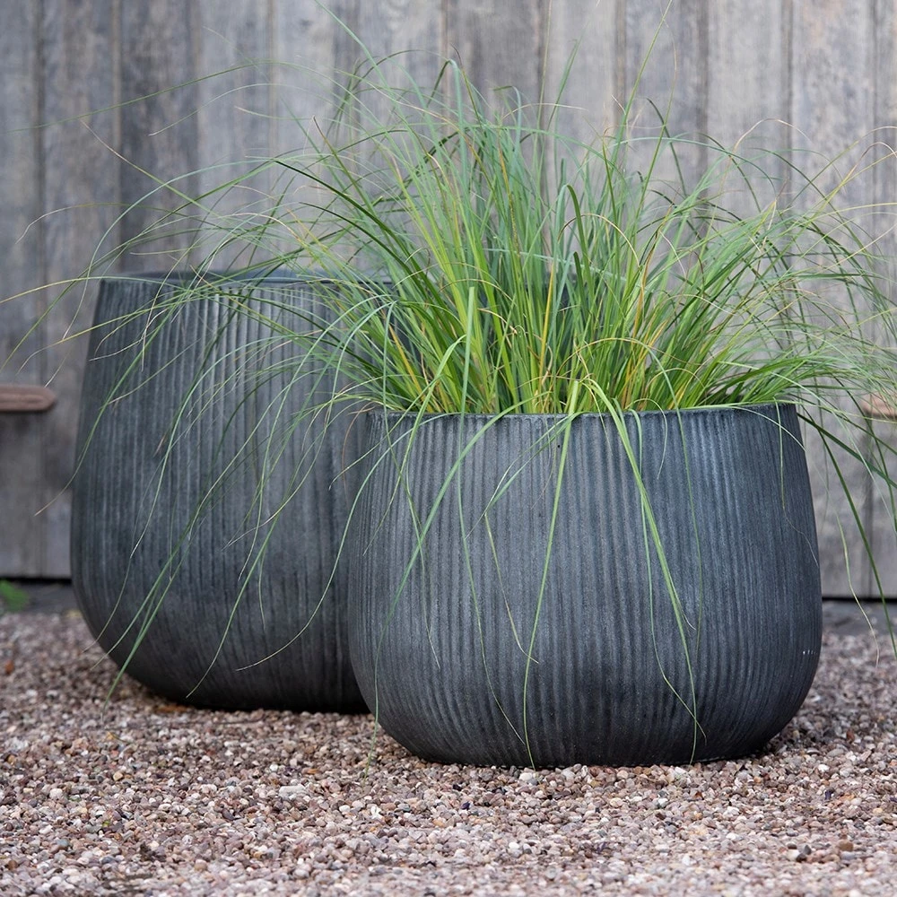 Ripple Bowl Planter - Ash Grey - Image 3