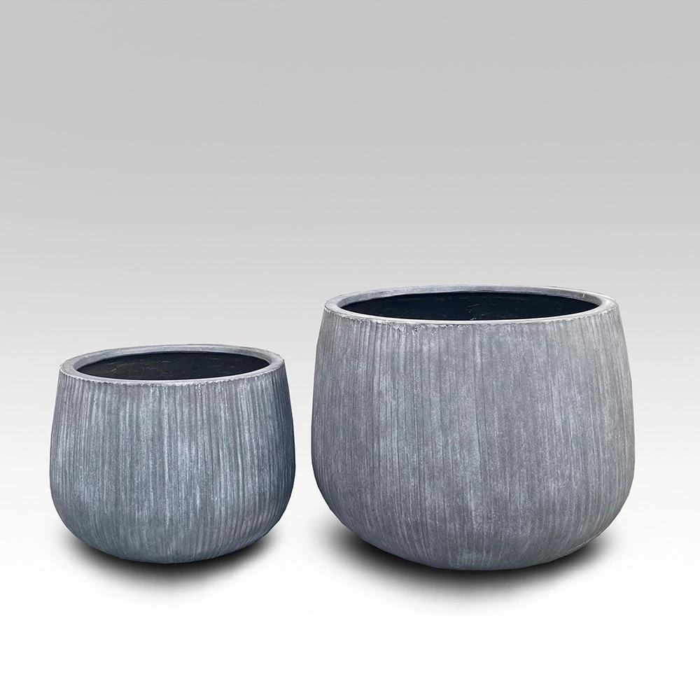 Ripple Bowl Planter - Ash Grey - Image 4