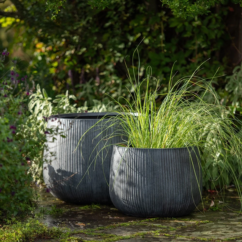 Ripple Bowl Planter - Ash Grey - Image 6