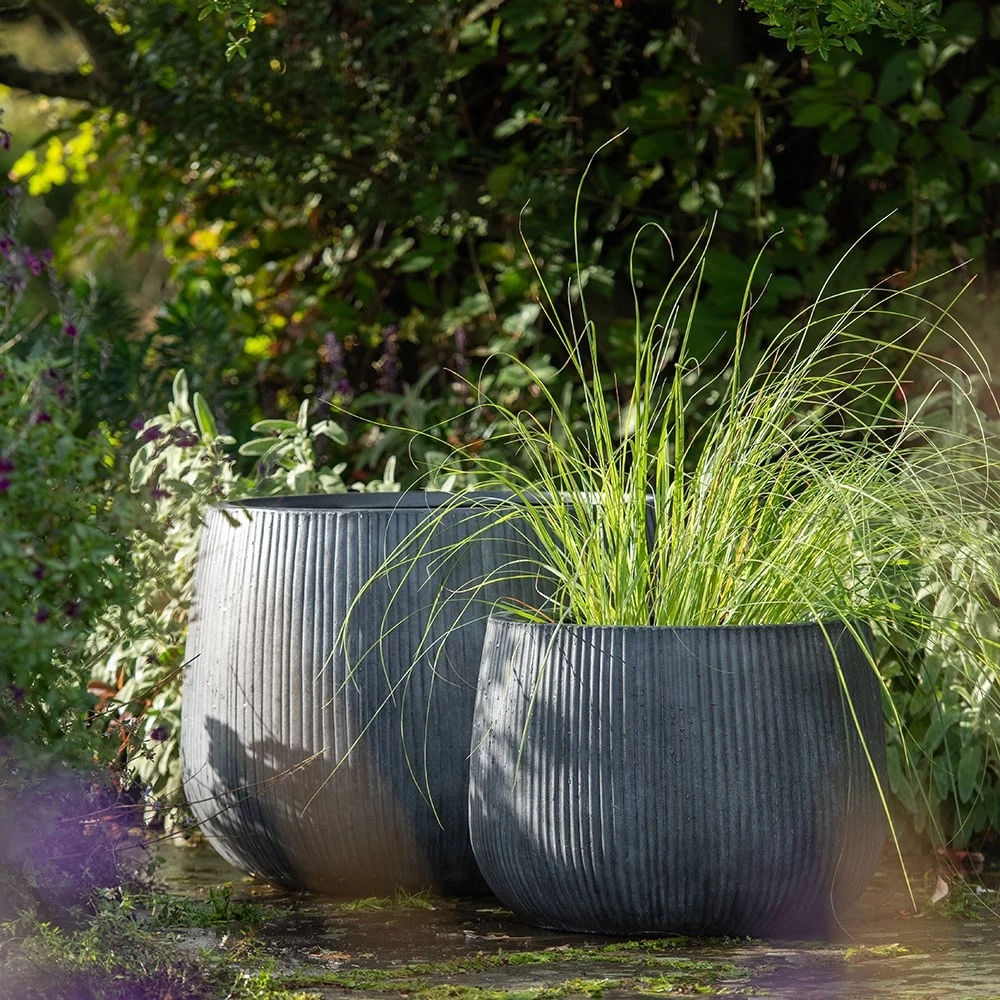 Ripple Bowl Planter - Ash Grey - Image 7