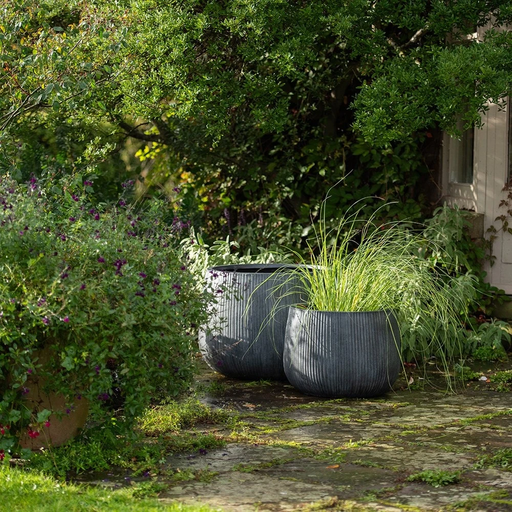 Ripple Bowl Planter - Ash Grey - Image 8